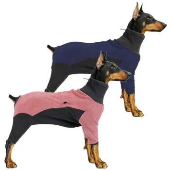 כלב בגדי חורף לחיות מחמד קוטב צמר קר-הוכחה חם כותנה בגדים קפוצ ' ון אלסטי ארבע רגליים החולצה כלבים הביתה ללבוש.